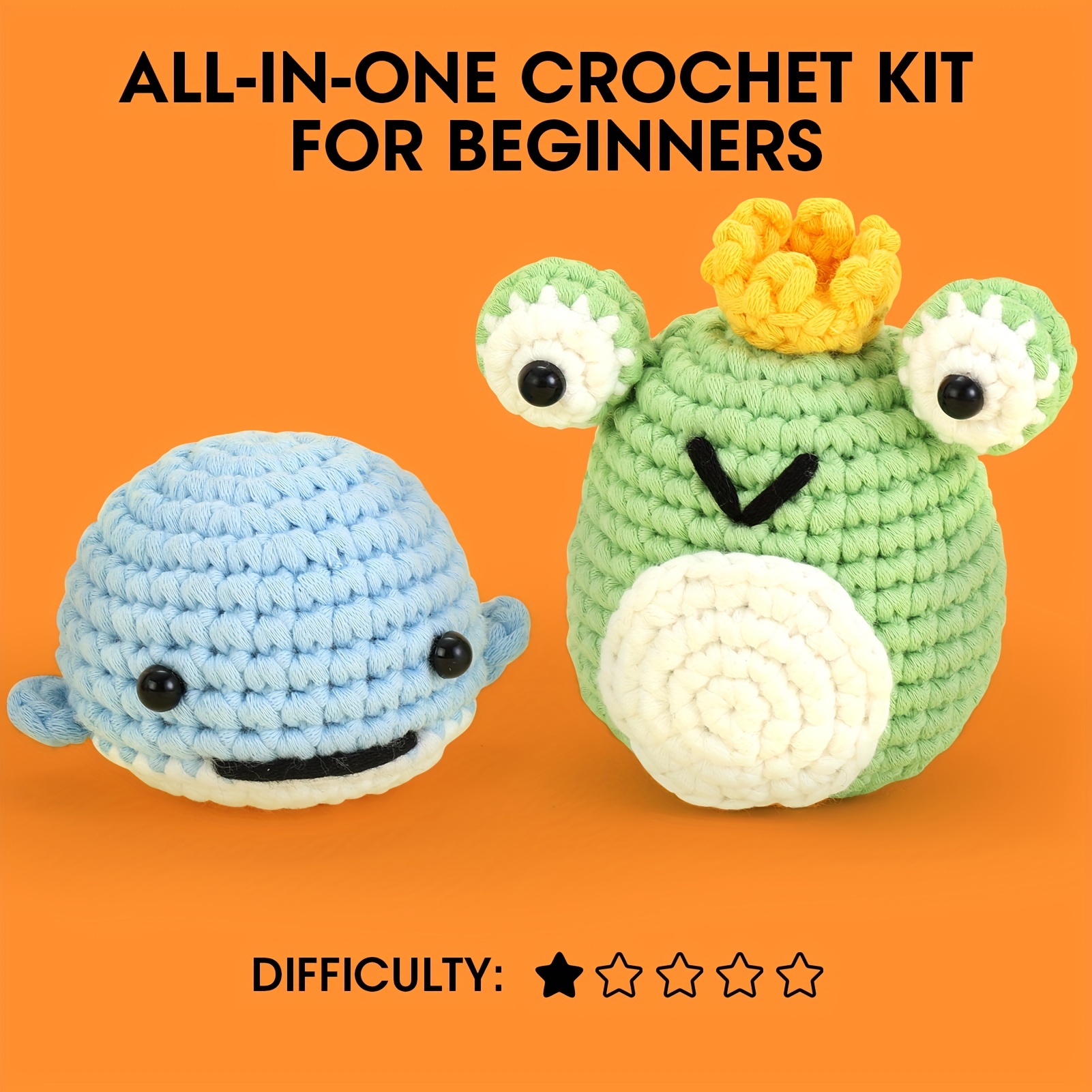 Quesisha Crochet Kit For Beginners With Easy Peasy Yarn cute - Temu Germany