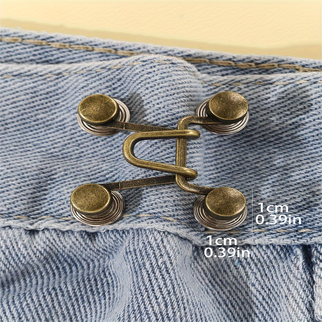 1 Coppia Di Fibbie Pantaloni Neri Rotondi Stringi Vita Rimovibili Perni  Bottoni Accessori Per Cinture Clip Per Pantaloni Senza Cuciture Stringi Vita