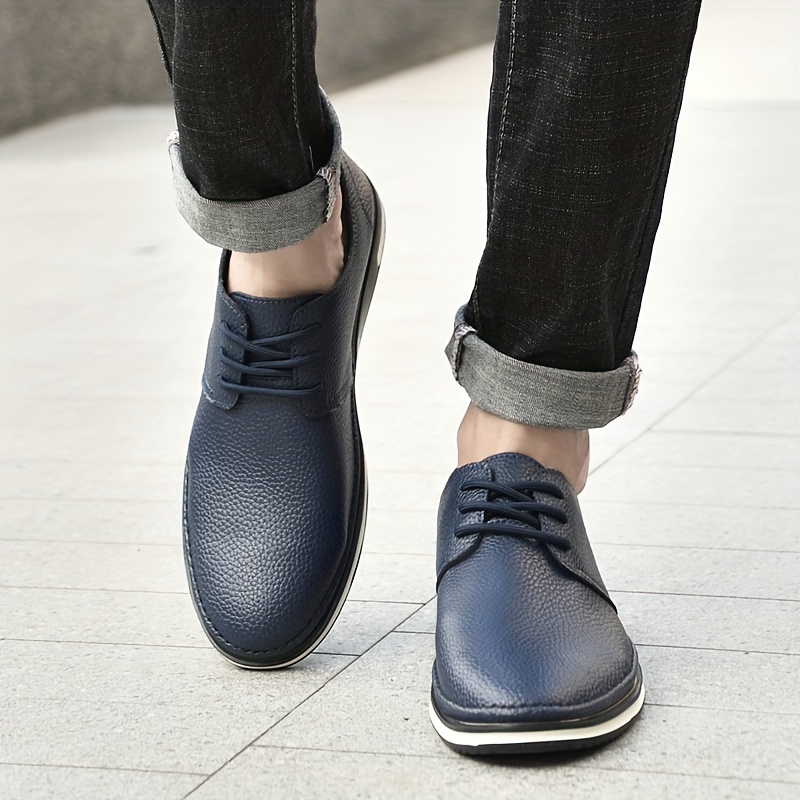 Zapatos Clásicos De Cordones Para Hombres Para Caminar Con Estilo Casual, Con Colores Surtidos Calzado De Hombre Temu