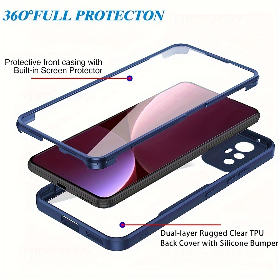 360 CLEAR Case For Xiaomi Redmi Note 12 Pro Poco X5 12T Full Cover Silicone  Gel