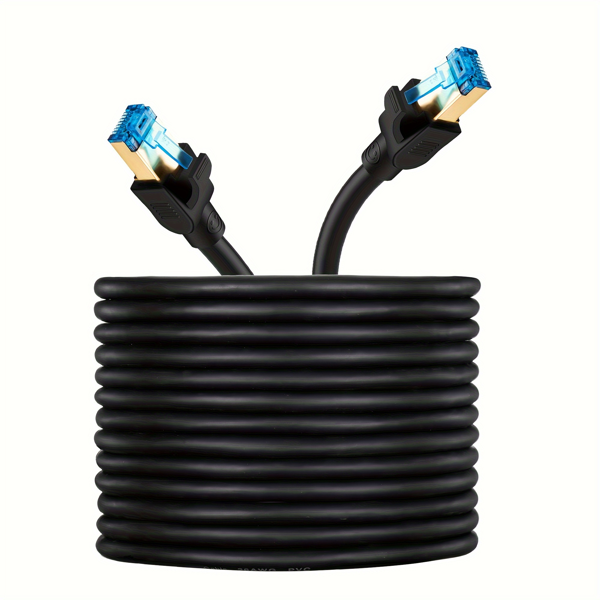 Cat 8 Ethernet Cable 15 Ft 26awg Heavy Duty High Speed Rj45 Patch Cord Cat8  Lan