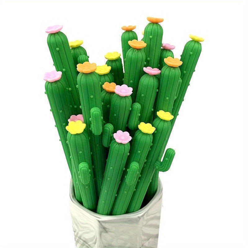 20 Pcs Cactus Shaped Gel Pens 0.5mm Black Gel Ink Writing Pen for School  Home Office Supplies - AliExpress