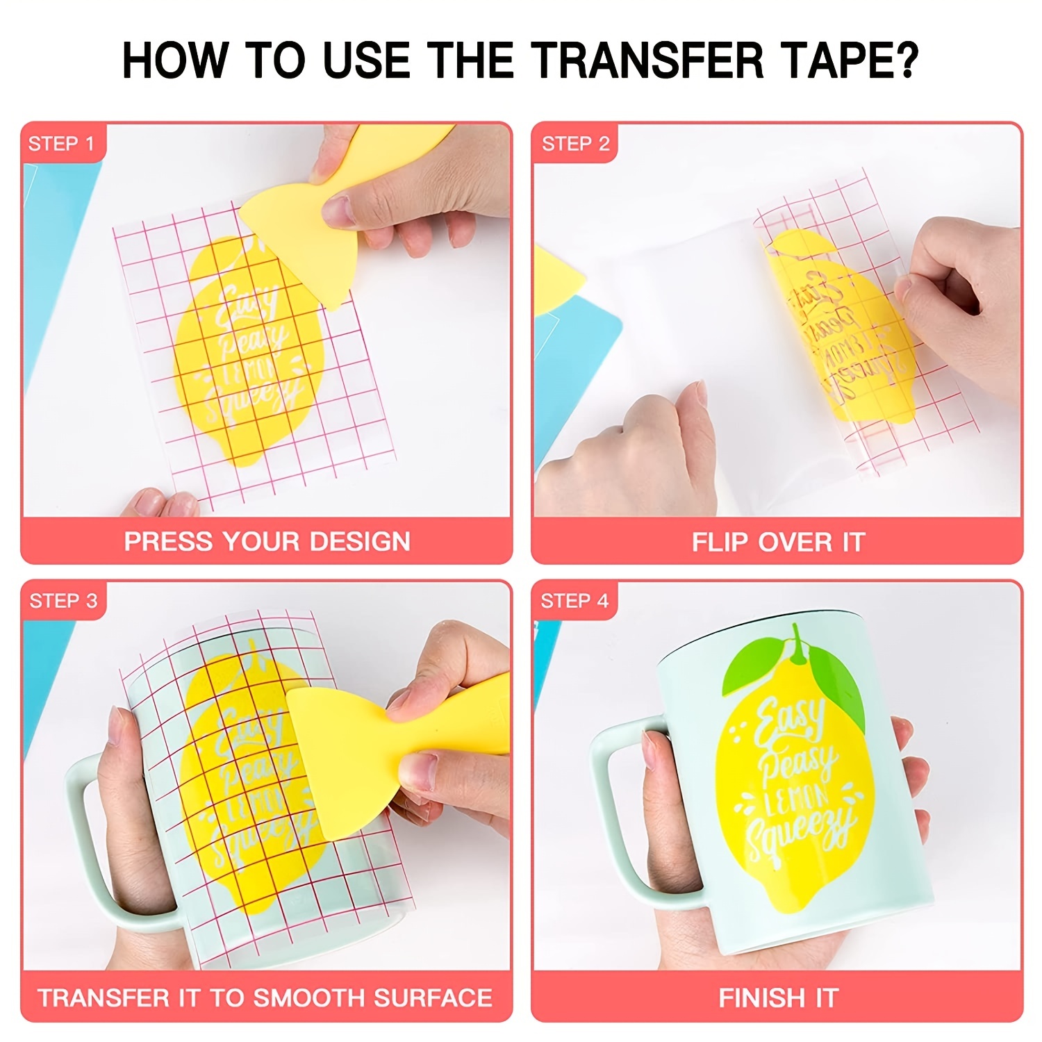Vinyl Transfer Tape Medium Adhesive Vinyl Transfer Tape Pet - Temu