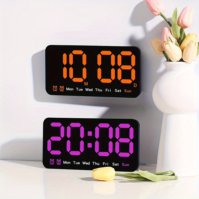  EDUP HOME 3D-LED-Uhr, Schreibtisch Wecker, Wanduhr mit