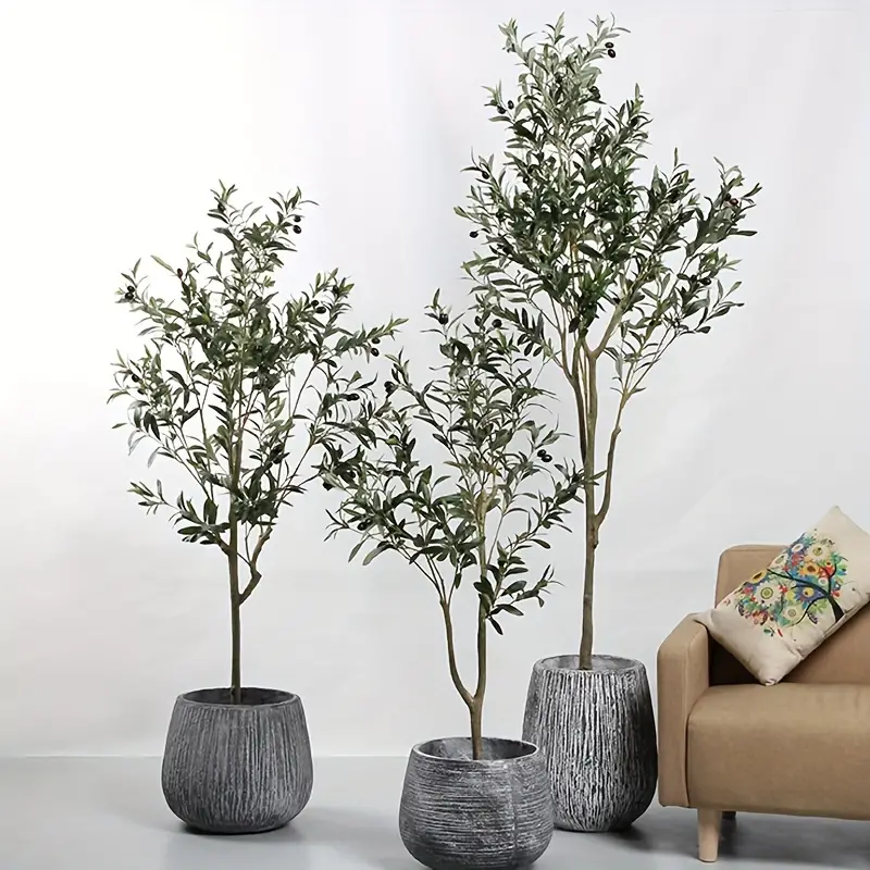 1pc Artificial Olive Tree 6ft 180cm Tall Potted Olive Silk Tree Large Faux  Olive Branches Fruits Artificial Tree Modern Living Room Home Office Indoor  Outdoor Garden Decor Christmas Decor Natural Artificial Plants
