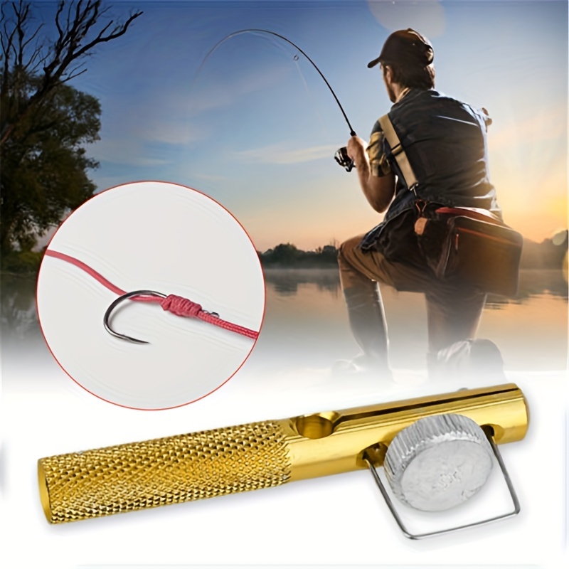 1pc Golden Manual Hook Tier - Easy and Efficient Fishing Tackle for Quick  Knots and Hook Removal