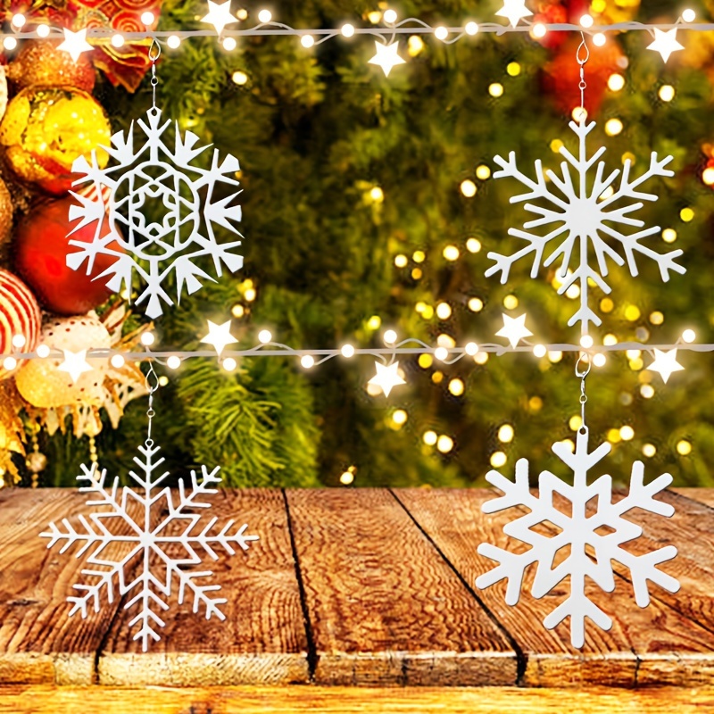 Christmas baubles snowflakes decorations backdrop