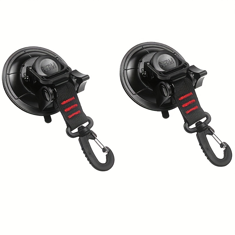 4pcs Heavy Duty Suction Cup Anchor with Hooks Tarp Clips Lock Grip