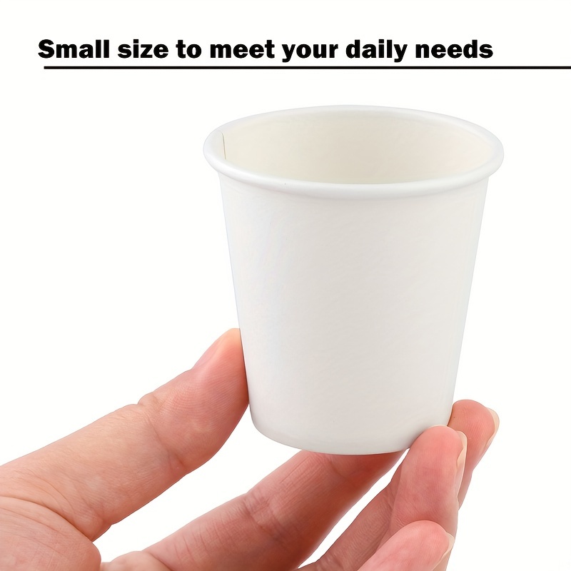 100pcs Disposable Paper Cups, 3oz Sturdy Hot Beverage Cups, White  Disposable Paper Cups, Perfect For Coffee, Juice, Water, Family,  Supermarket Tasting
