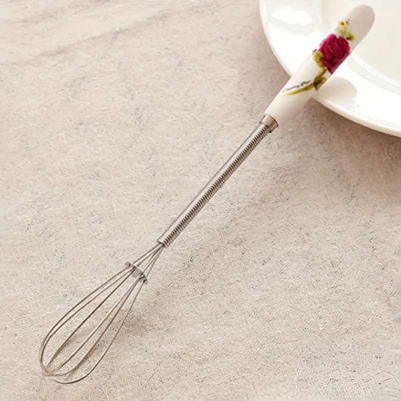 Mini Whisk Stainless Steel Egg Beater With Ceramic Handle - Temu