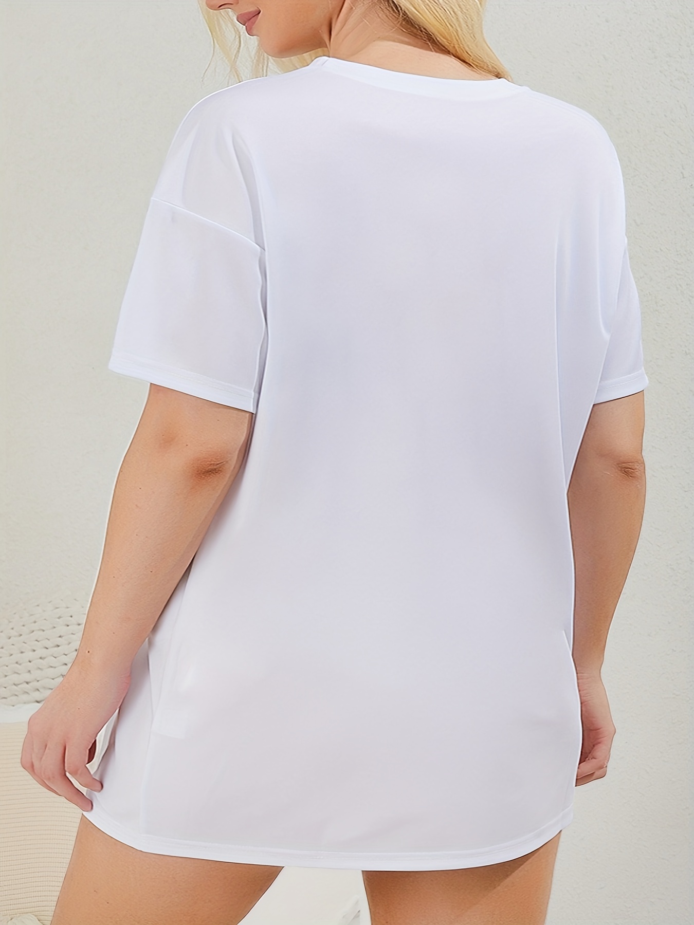 Heart & Letter Print Crew Neck Sleep Dress