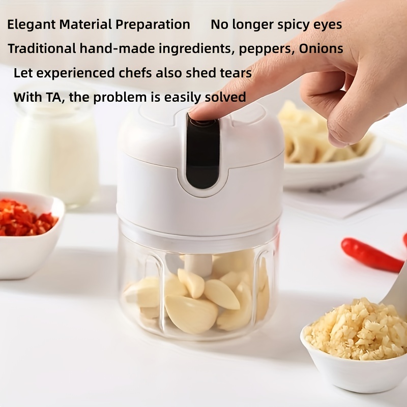 Electric Garlic Chopper Mini Electric Vegetable Cutter - Temu United Arab  Emirates