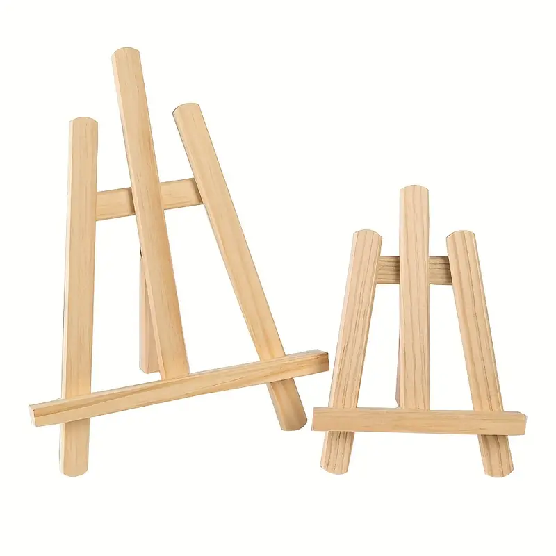 2pcs Wooden Adjustable Painting Drawing Stand Easel Frame Artist Tripod  Display Shelf Portable Sketching Rack Painting Tool Organizer