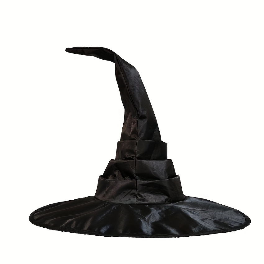 1pc Halloween Witch Hat Costume Props Party Decor Wrinkled Witch Hat
