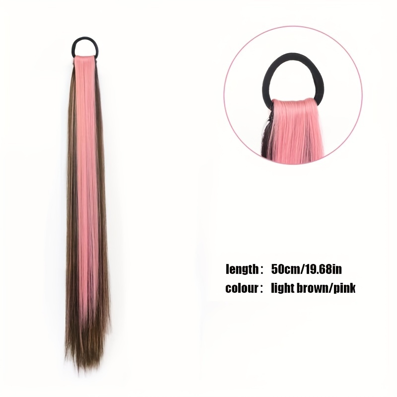 Long Wavy Ponytail Extensions Synthetic Hair Natural Look