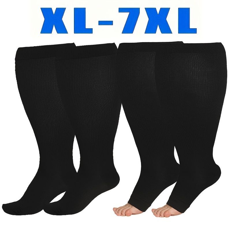 1Pair Calf Compression Sleeve for Men & Women, Footless Compression Socks  20-30mmHg for Leg Support, Shin Splint, Pain Relief - AliExpress
