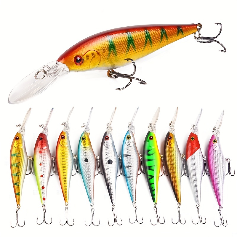 Small Floating Minnow Bait Bionic Fishing Lure Treble Hooks - Temu