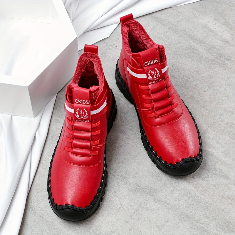 Women's Winter Warm High-Top Ankle Boots with Lined Collar
