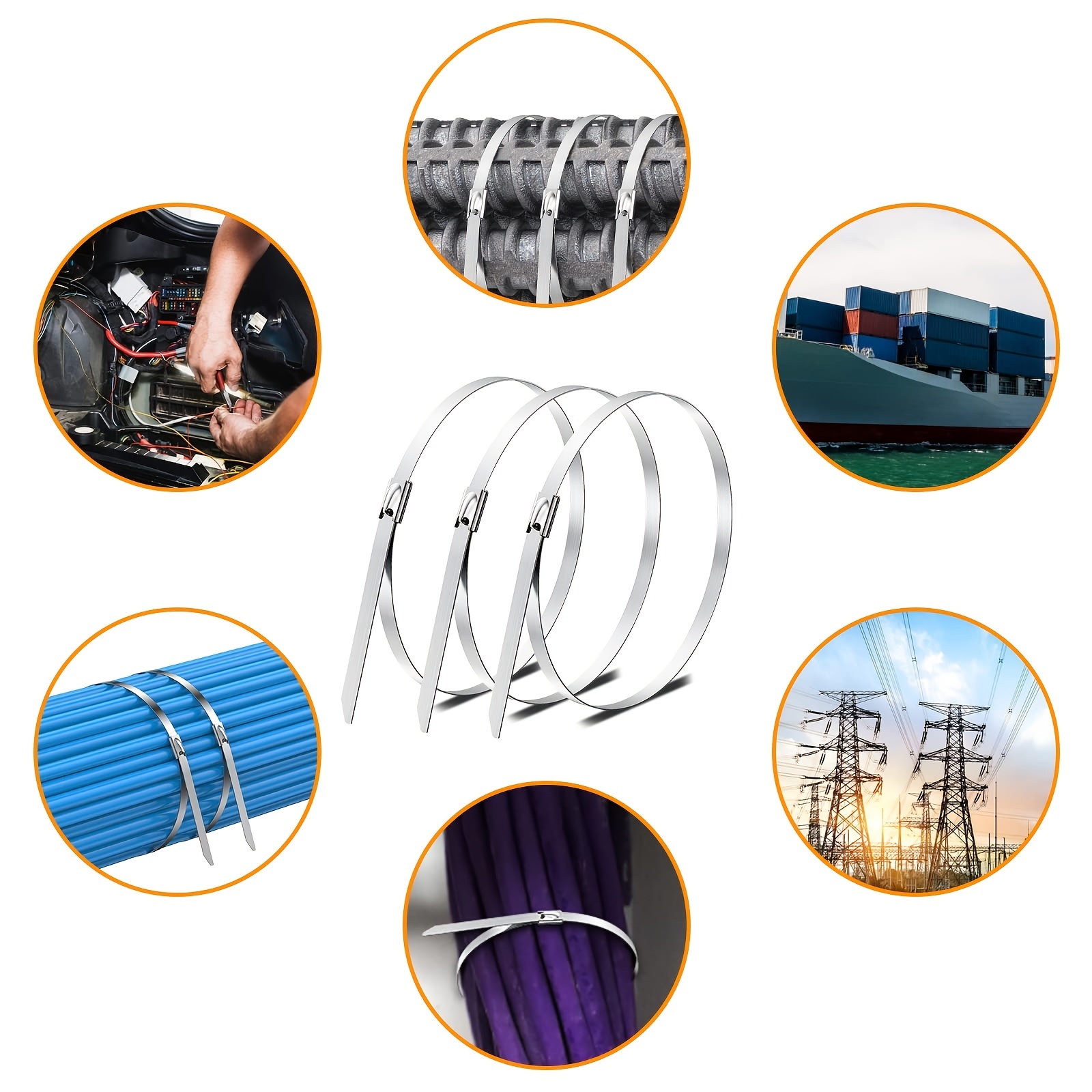 heavy duty metal cable ties