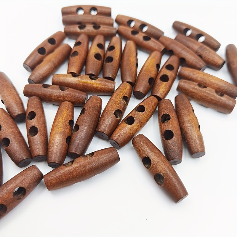 Wood Buttons, Wooden Toggle Buttons