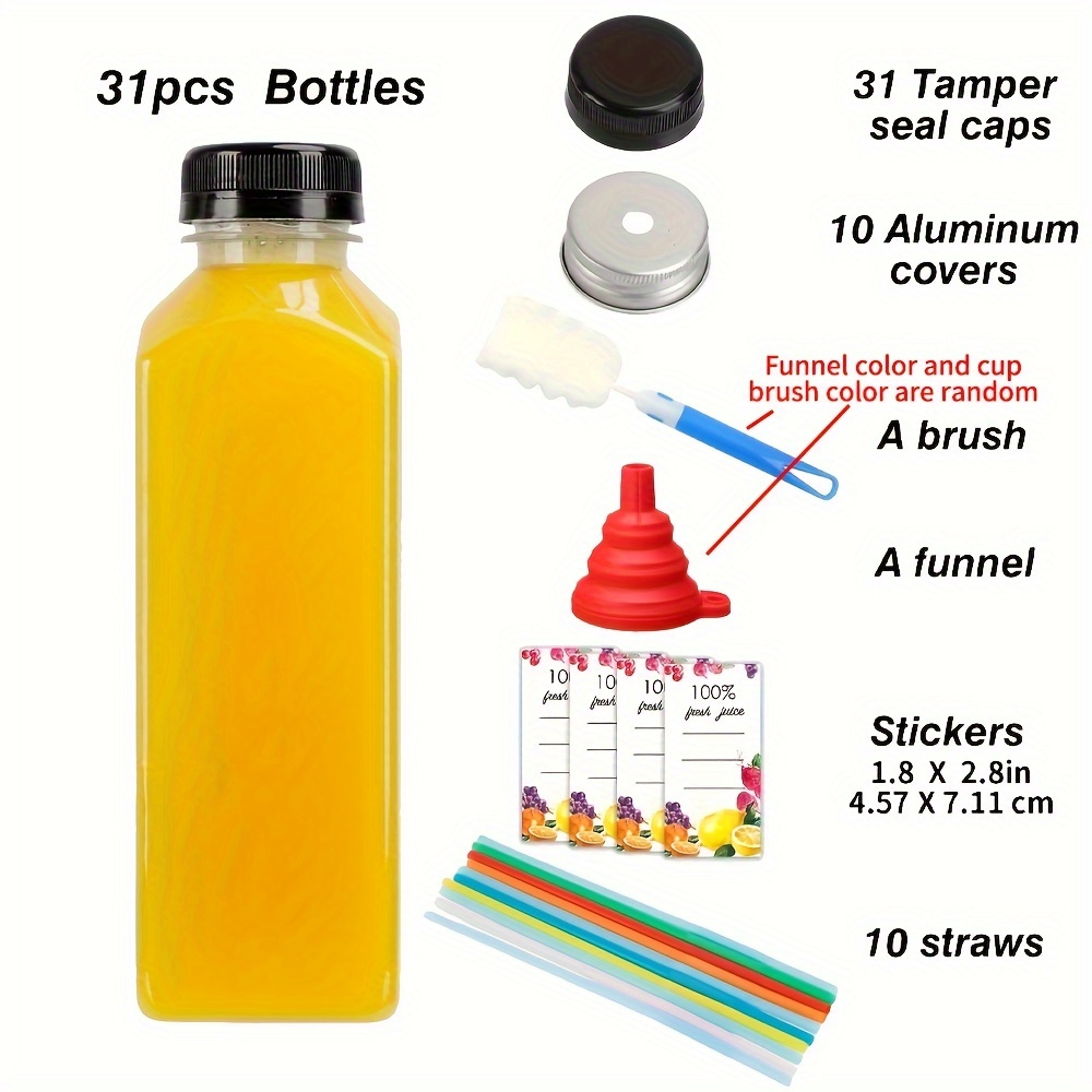 10pcs Plastic Cans Beverage Bottles Sealed Can Milk Tea Juice