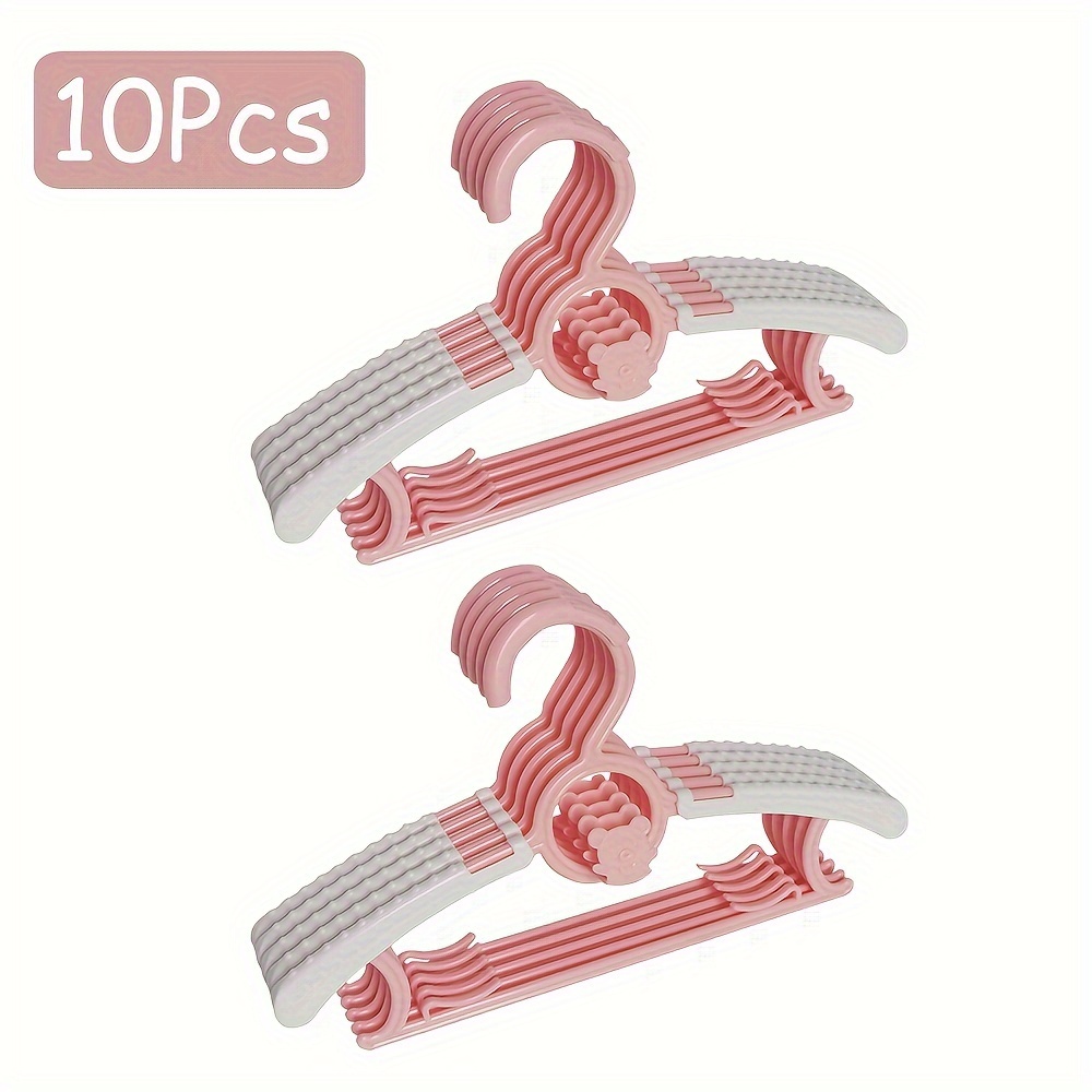 1pc Bow Decor Multifunction Clothes Hanger, Pink PP Anti-slip