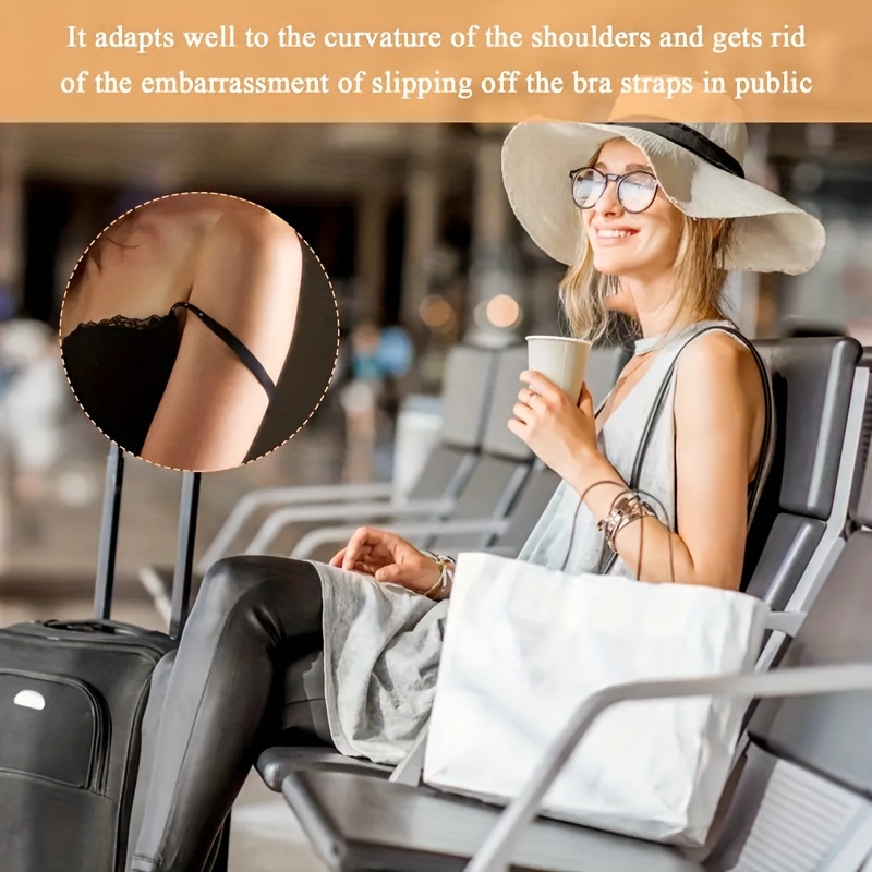 Invisible Silicone Shoulder Pads Non-slip Bra Strap Cushions