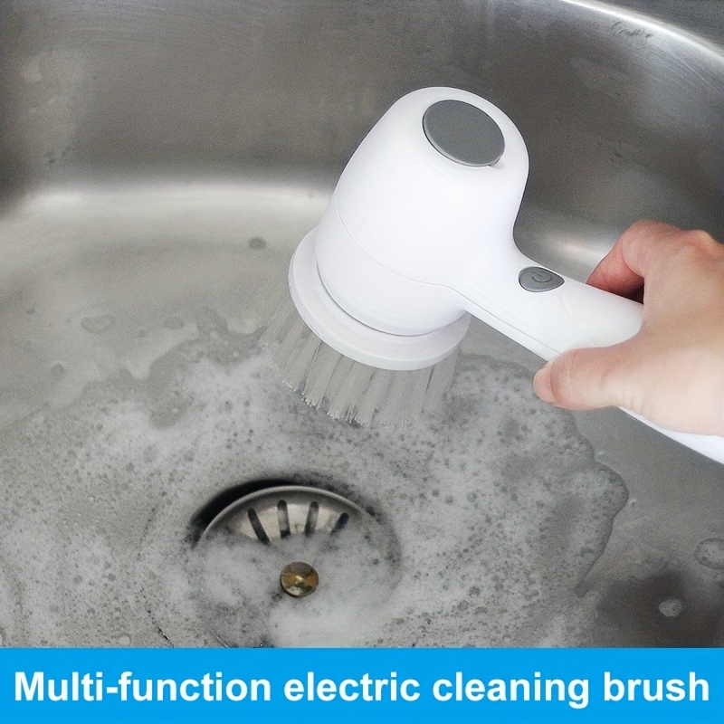 Electric Spin Scrub-ber Rechargeable Cleaning Tools, Electric Cleaning Brush  With 3 Brush Heads, Electric Scrub-ber Suitable For Bathroom Wall Kitchen