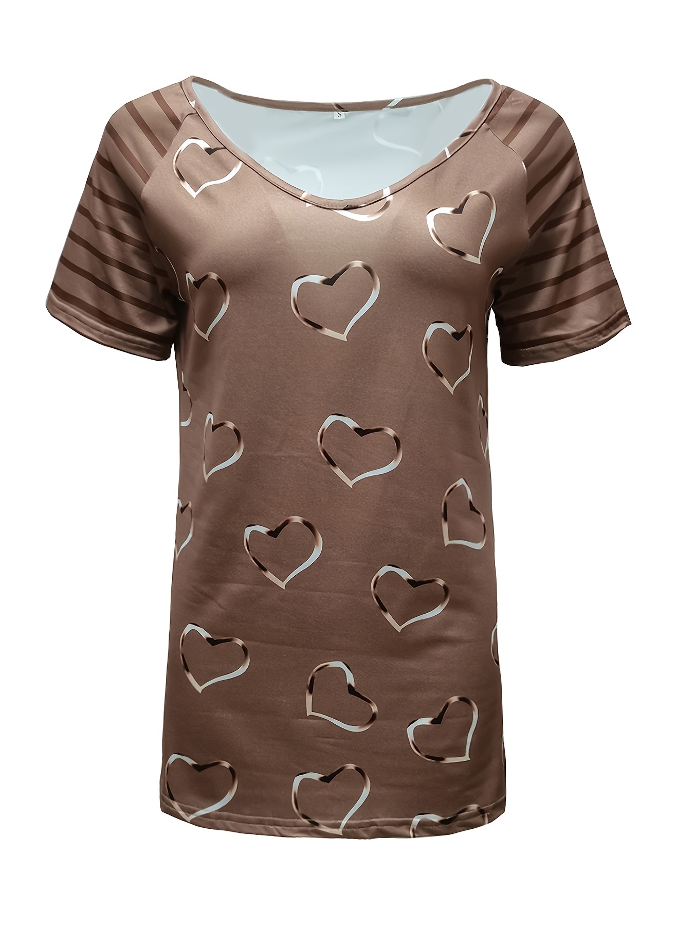 Camiseta Rayas Corazón - Camisetas Mujer
