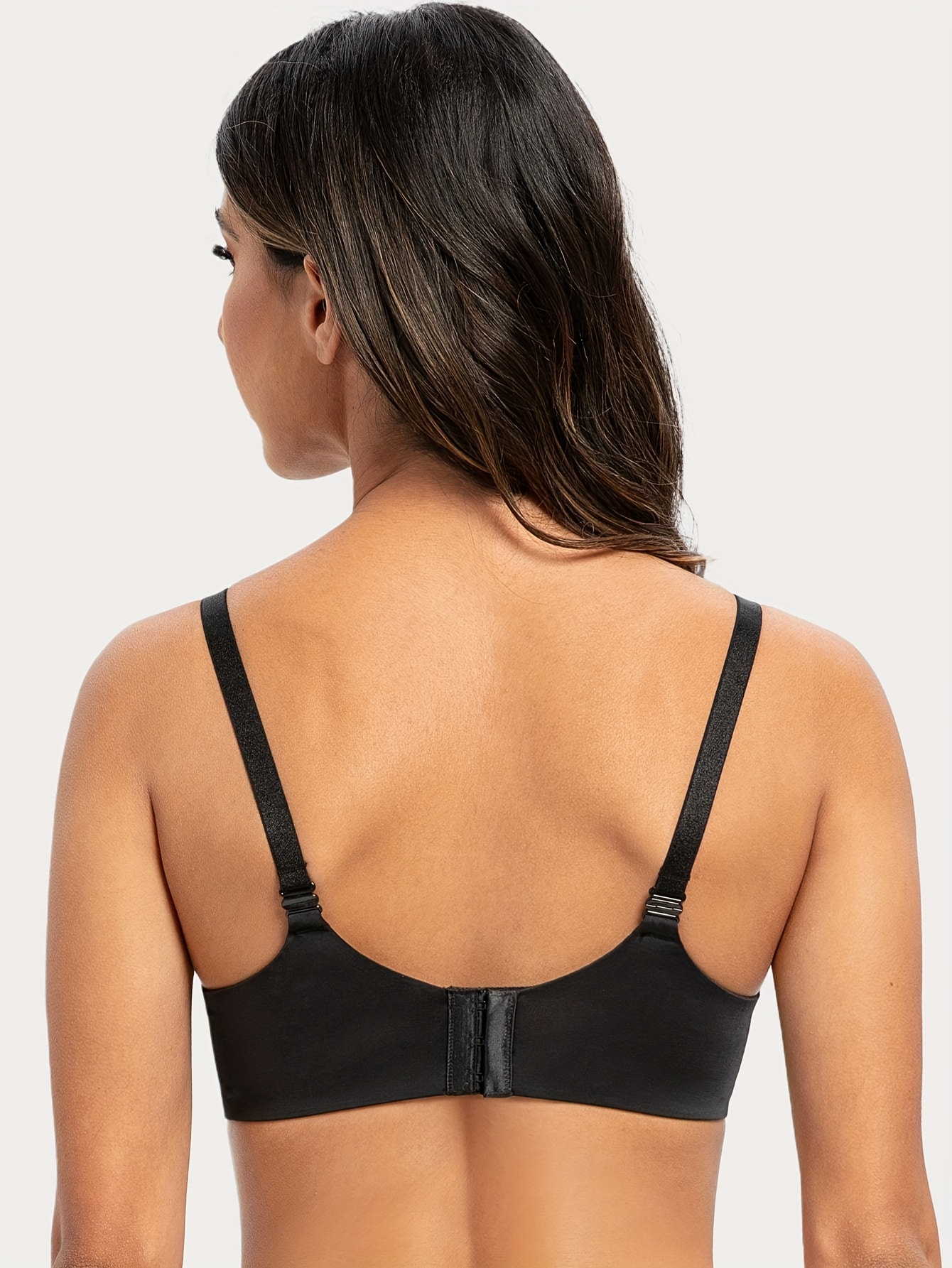Simple Solid T shirt Bra Comfy Push Wide Straps Intimates - Temu