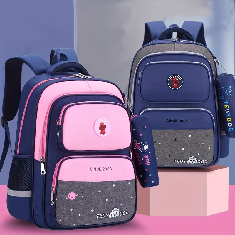 Juego de mochila para niñas y adolescentes, mochila escolar para niños con  bolsa para el almuerzo, estuche para lápices, mochilas escolares con diseño