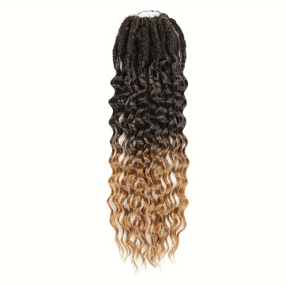 Wavy Dreadlock Crochet Hair Curly End Synthetic Braiding - Temu