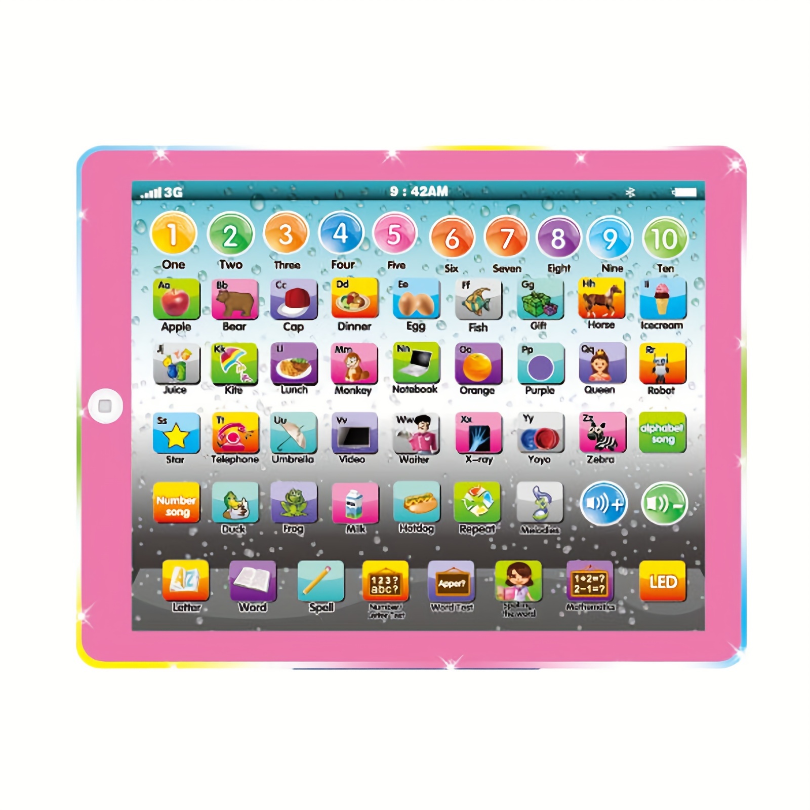 Acquista PDTO Giocattolo educativo per tablet per l'apprendimento  dell'inglese per regalo per bambini e bambine