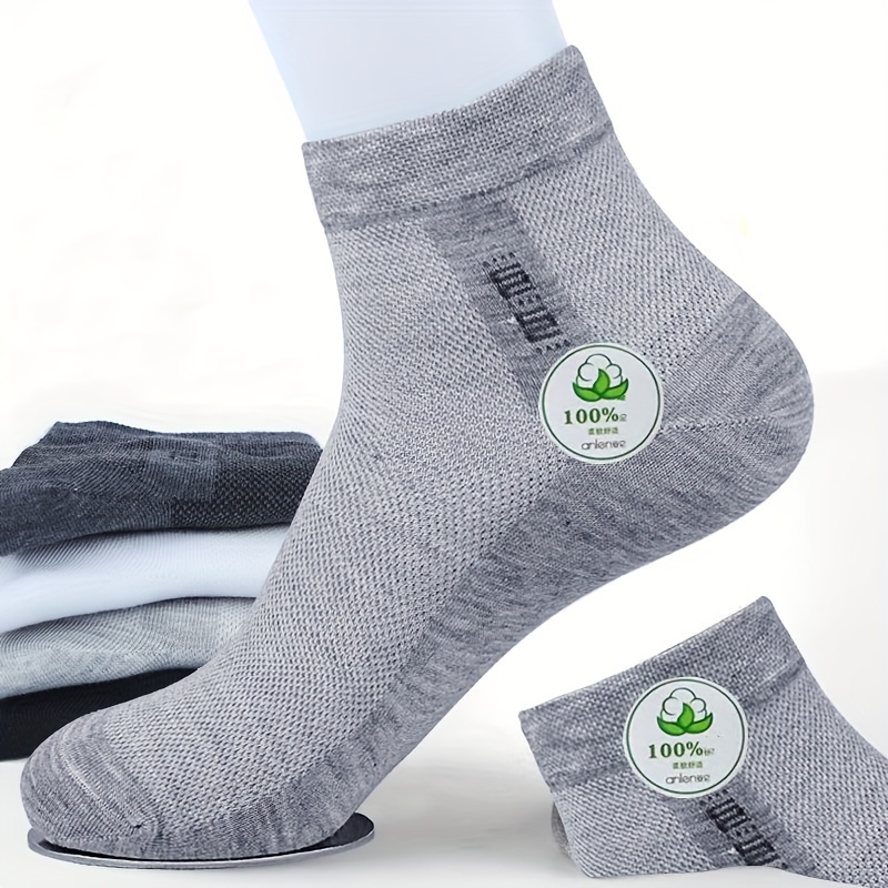 Calcetines deportivos transpirables para hombre, calcetín de algodón sin  costuras, desodorante, para correr, 3 pares