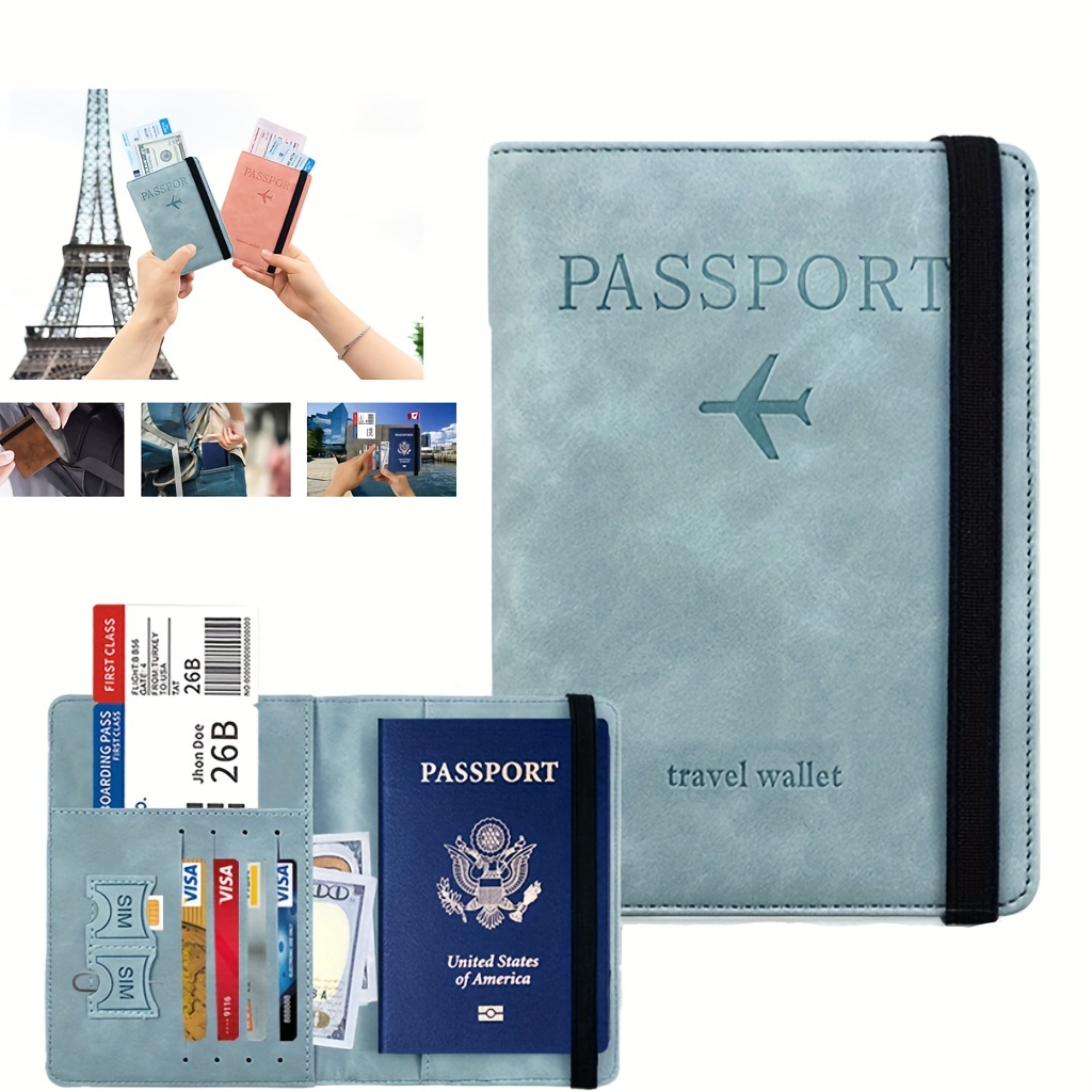 New Passport Holder Passport Wallet Rfid Blocking For Men And Women Designer  Passport Cover - Temu Bahrain