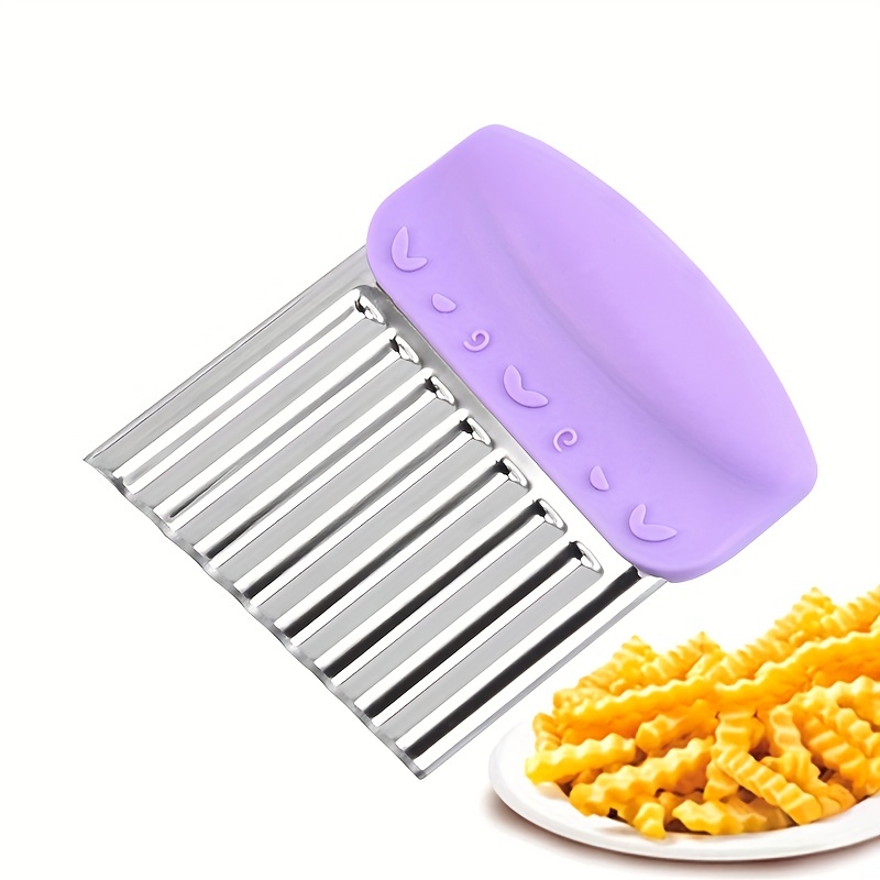 Potato Cutter Chip French Fry Maker Stainless Steel Wavy Knife French Fries  Chopper Kitchen Knife Chopper French Fry Maker Tools - Temu