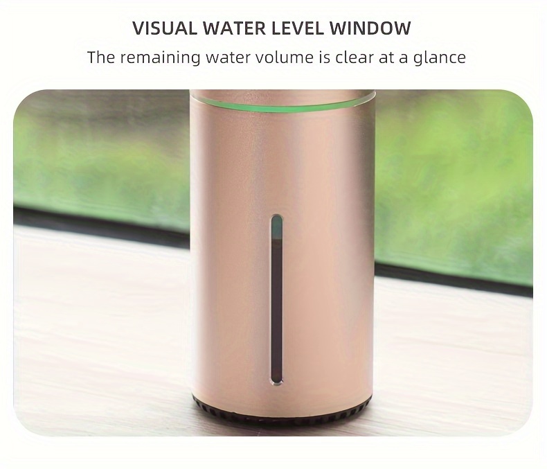 300ml ai intelligent car start stop aromatherapy humidifier with seven color running horse lamp visible water tank automatic spray when the car starts automatic shutdown when the car stops humidification and fragrance spray can be controlled separately with two spray heads details 8