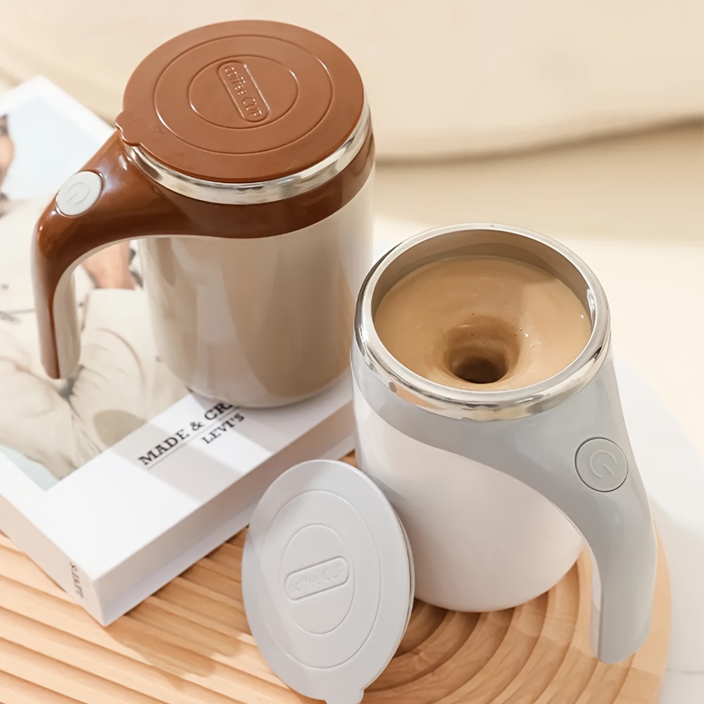 Automatic Mixer Cup Multi-functional Electric Coffee Cup Lazy Man Rotating  Magnetic Stainless Steel Cup Of Milk Cup Mark Cup - Temu