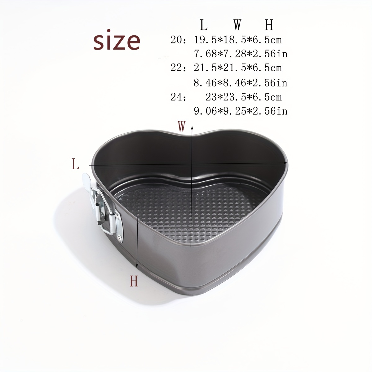 20,22,24 cm square springform cake pans