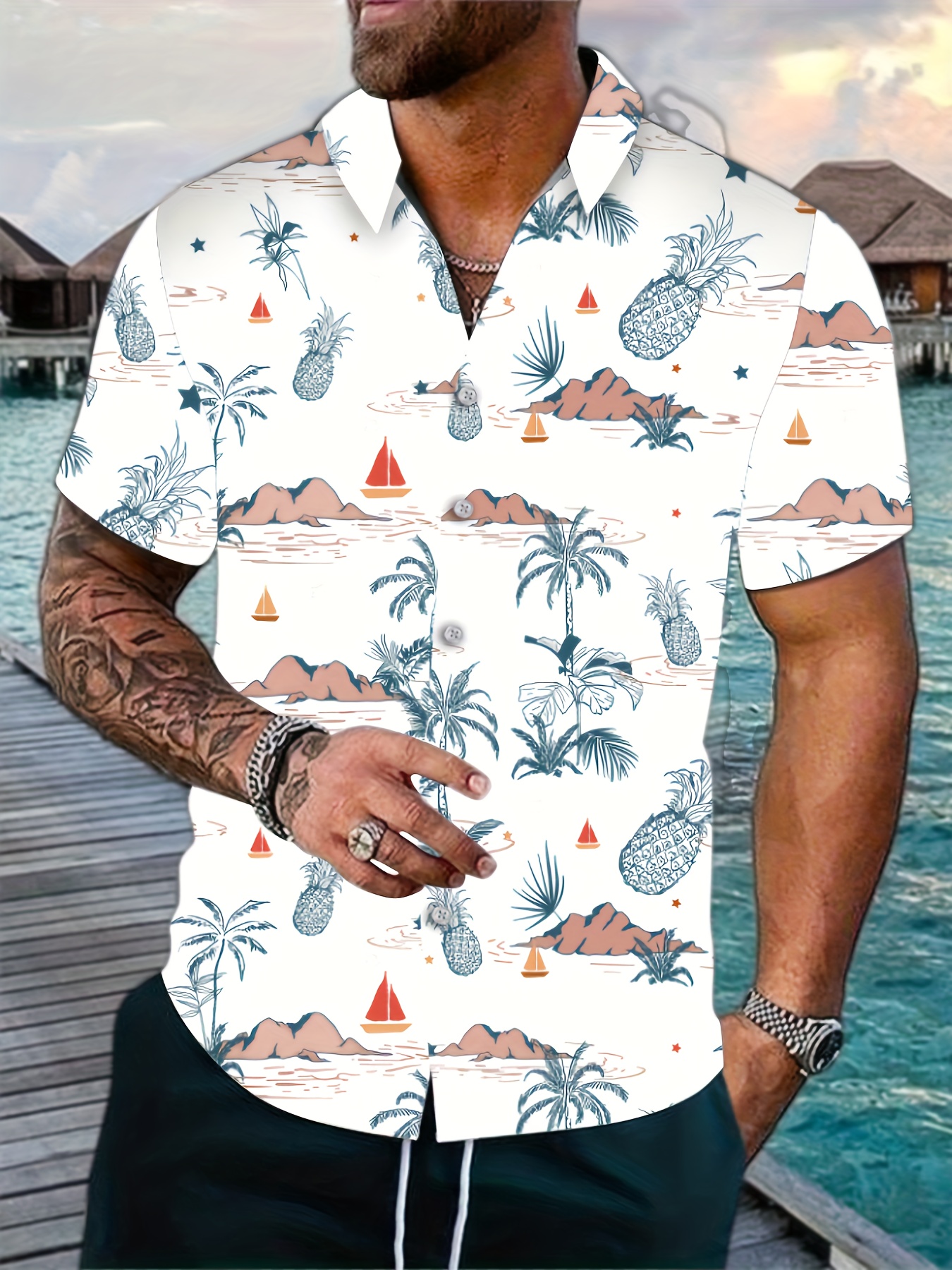 Hawaiian Shirts Men - Temu