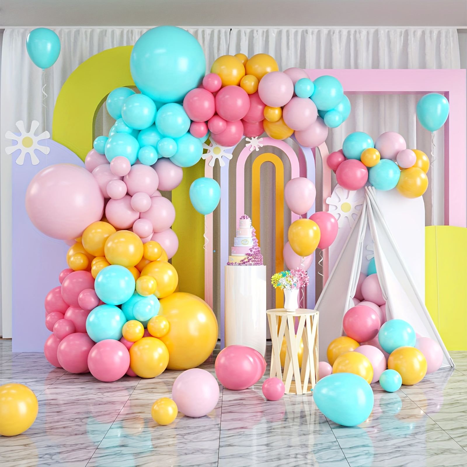 Kit arco per palloncini compleanno Peppa Pig, kit ghirlanda di palloncini  fai da te opaca di qualità PREMIUM arcobaleno pastello, decorazioni per  feste Peppa Pig -  Italia