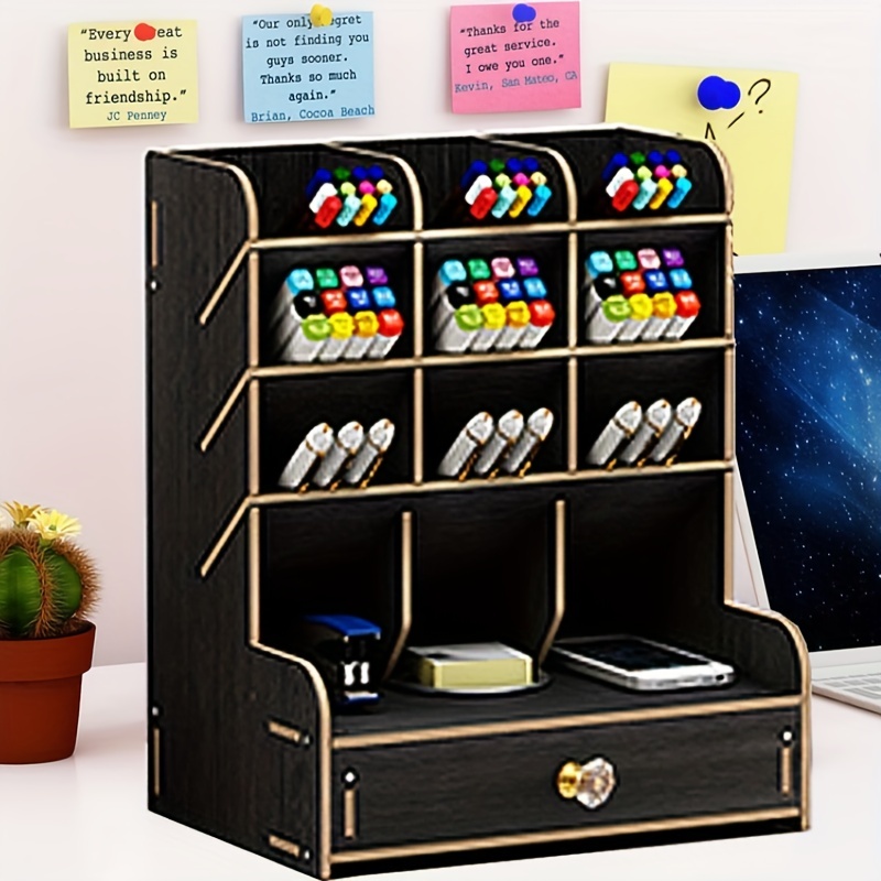 DIY Pen Holder Storage Box - Office, Classroom, Home Organizer