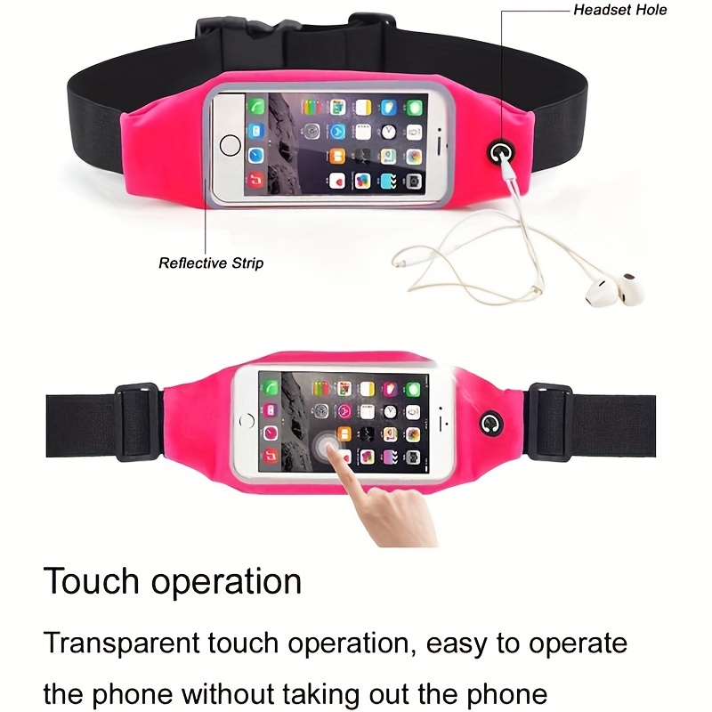 Deago No-Bounce Reflective Running Belt Pouch Fanny Pack,Unisex Water  Resistant Workout Waist Pack Bag for Fitness Jogging Hiking Travel,Cell  Phone Holder Fits iPhone 11 X 8 7 6 