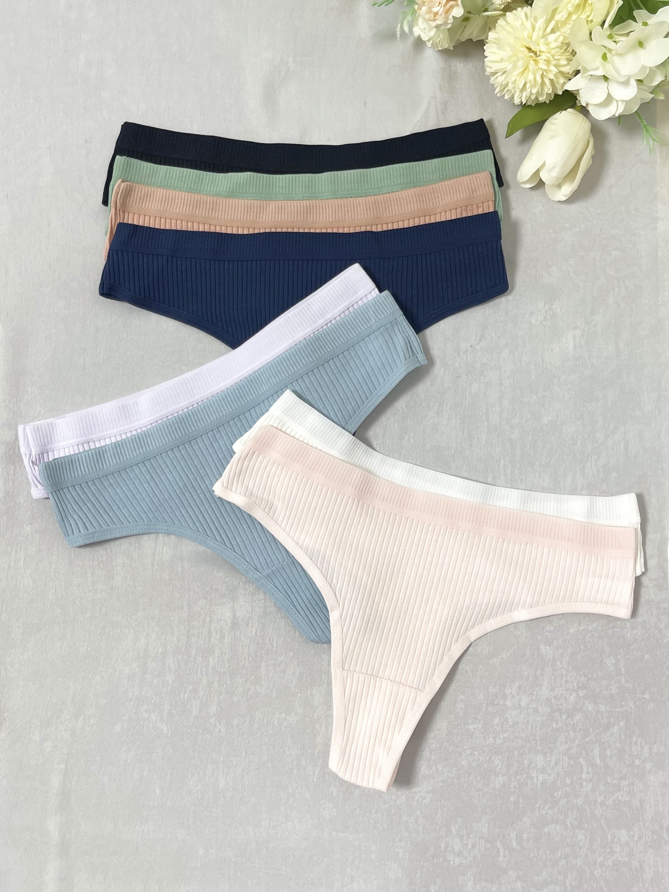 Shop Ribbed Panties Online Temu