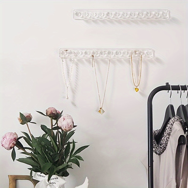 Floating Shelves Necklace Holder Acrylic Necklace Hanger - Temu