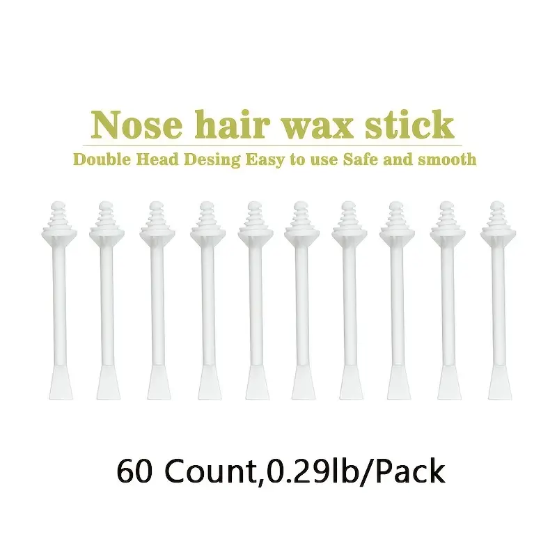 60 Pcs Wax Sticks, Nose Wax Kit Accessories, Waxing Sticks for Nose Hair  Remover, Wax Applicator Sticks for Nostril Nasal Cleaning Ear Face Eyebrows Hair  Removal for Men Women