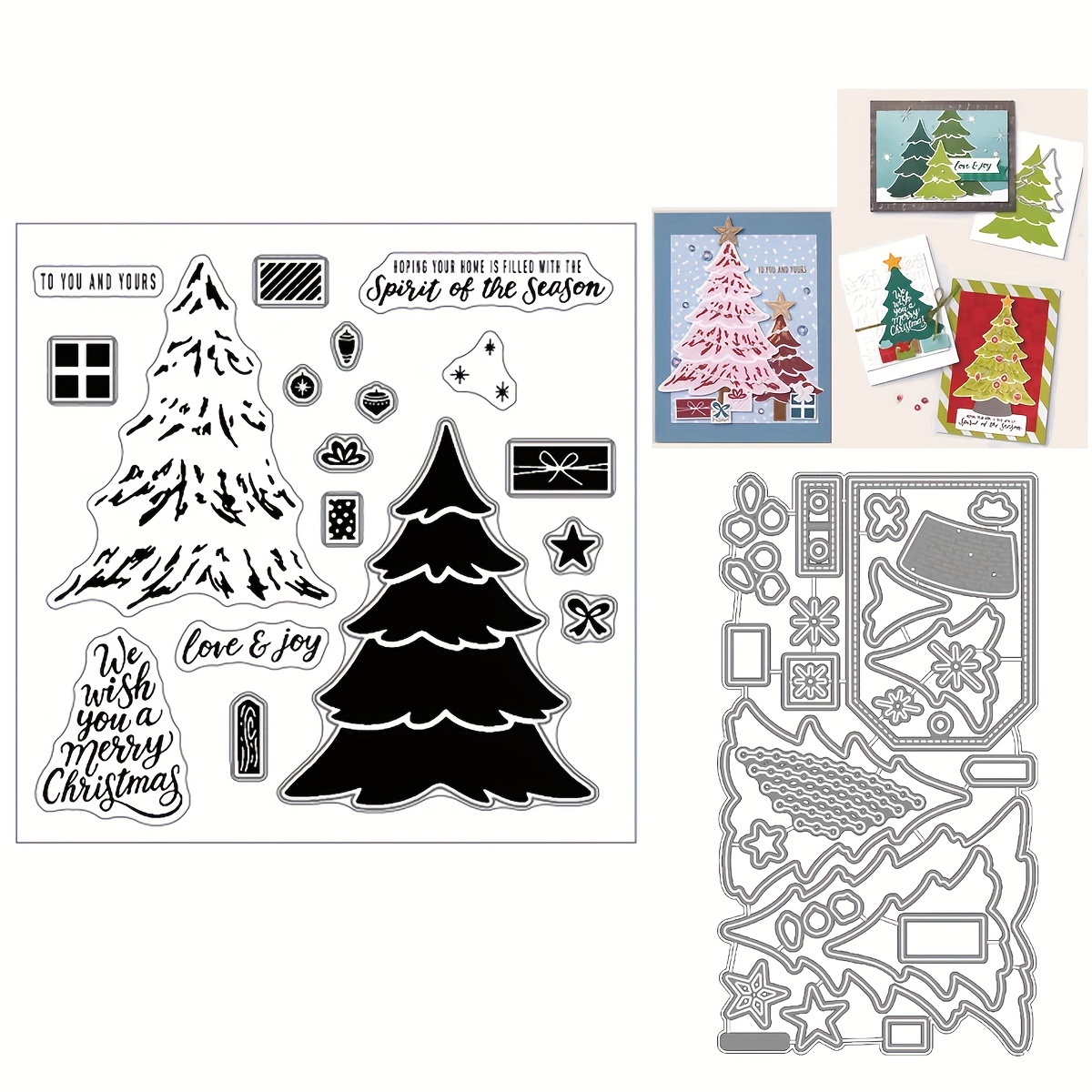 Christmas Elements Metal Die Cuts For Card Making Cutting - Temu