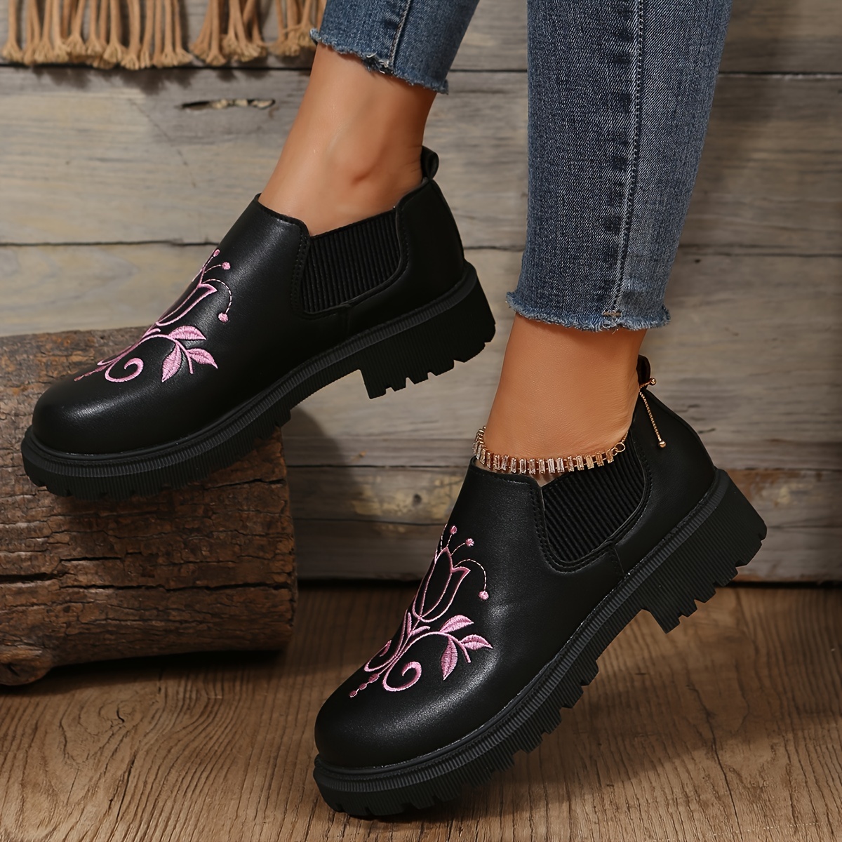 GRIP&COMFY Zapatos antideslizantes para mujer, sin cordones, cómodos  zapatos impermeables para caminar, zapatos de lluvia