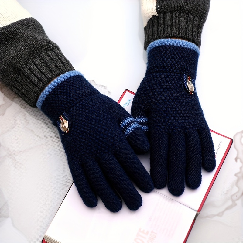 Image of New Winter Warm Gloves For Small And Middle School Children Sports Cartoon Plush Riding Big Children 2- Gloves Easy Knitted Knitted Gloves