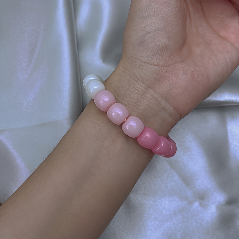 Glass Beaded Bracelets For Women Handmade Stretch Gradient - Temu
